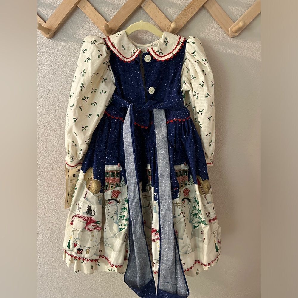 Vintage Daisy Kingdom Simplicity Christmas Winter Dress Sz 4 - Picture 13 of 16